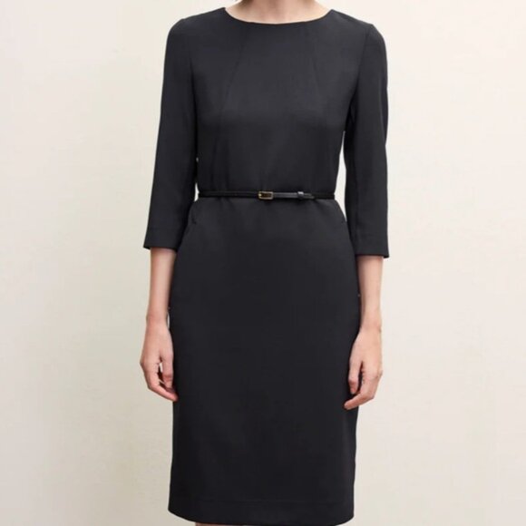 M.M. Lafleur The Etsuko Dress Recycled WonderTex Black Size 10 - Picture 2 of 11